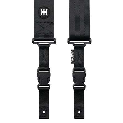 AMUMU® SNAPLOCK⢠Pro Black Guitar Strap - Ultimate Security & Durability for Dynamic Performance SNPL-PRO-NY-BLK
